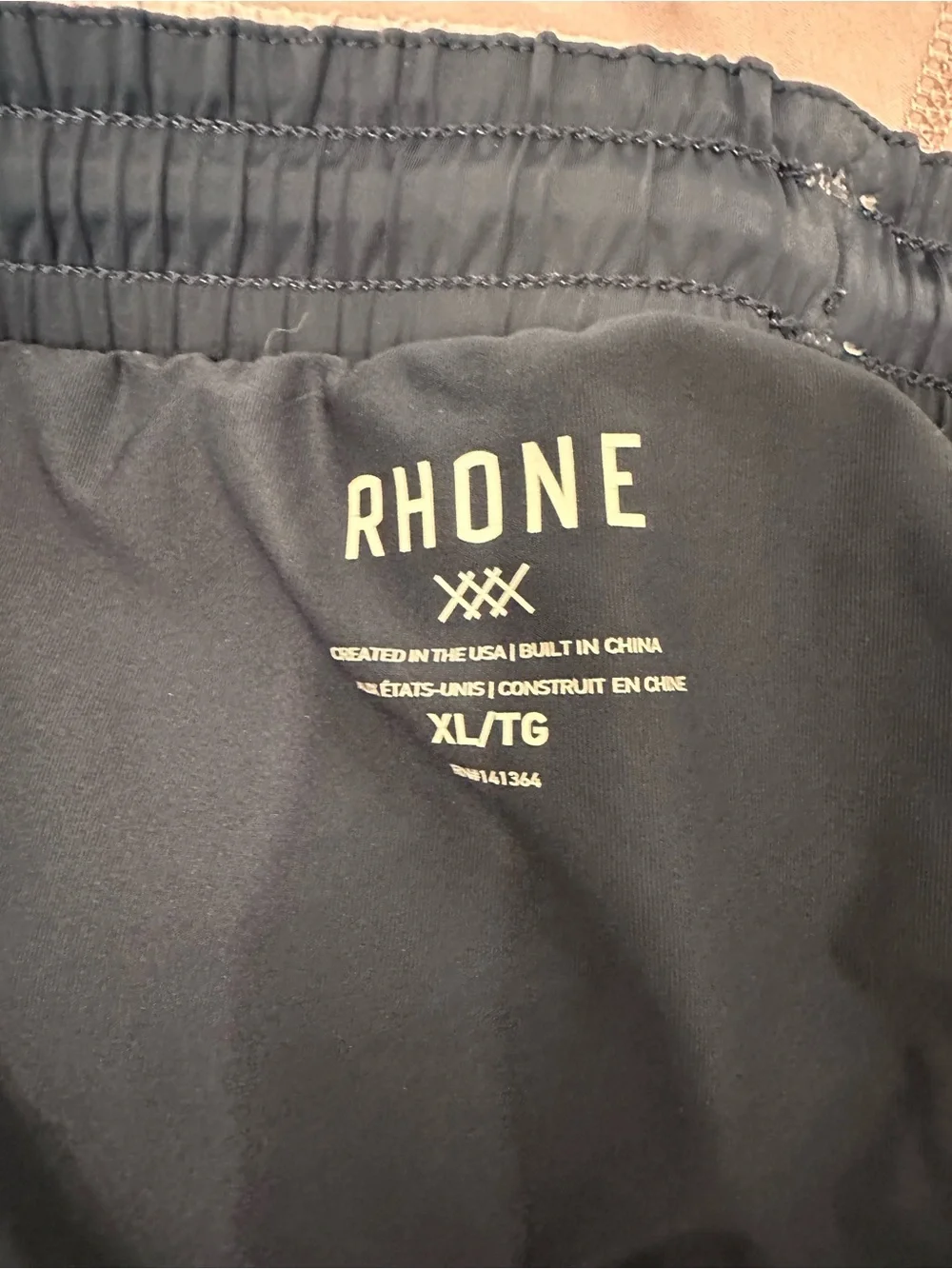 Rhône xl mauve shorts with liner